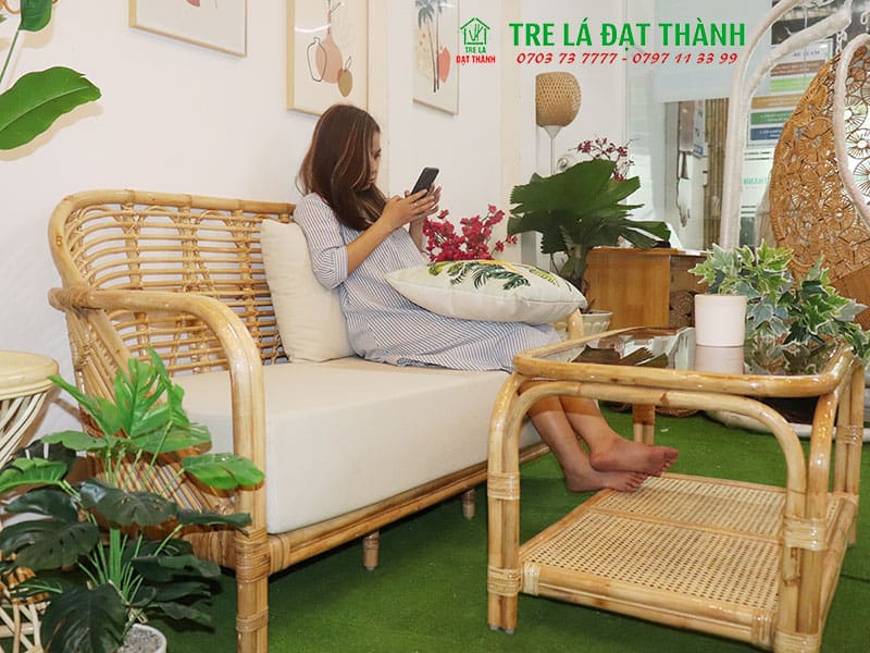 Bàn Ghế Mây Ngoài Trời - BGMNT012